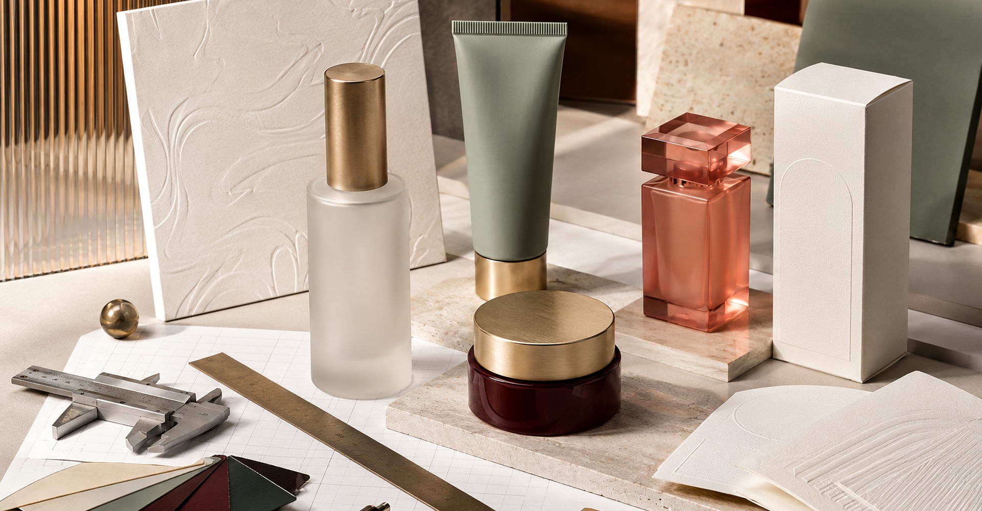 SL COSMETICS가 개발한 화장품 제품과 브랜드 패키지